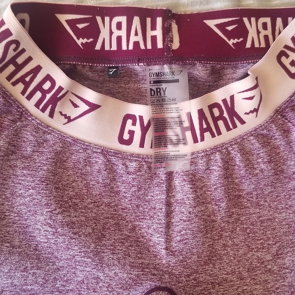 Gymshark Flex Leggings Dark Ruby Marl / Blush Nude - Picture 4 of 6